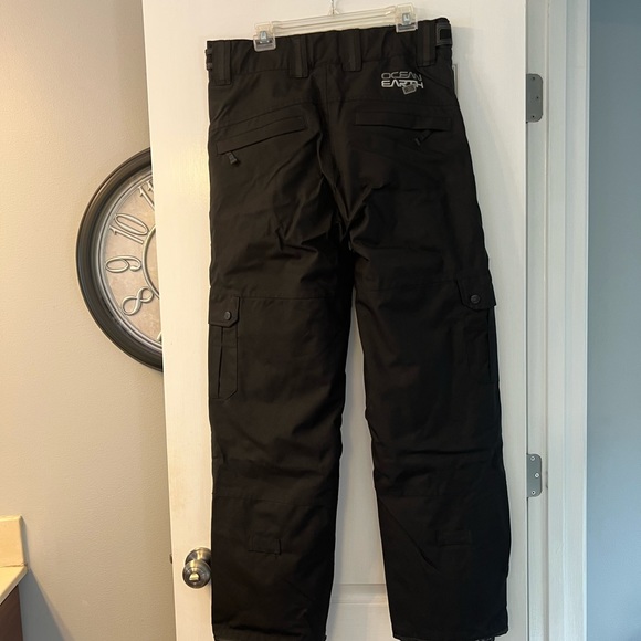 Ocean Earth OE Pro series black snowboard/ Ski pants size M. Fleece lined - Picture 5 of 14